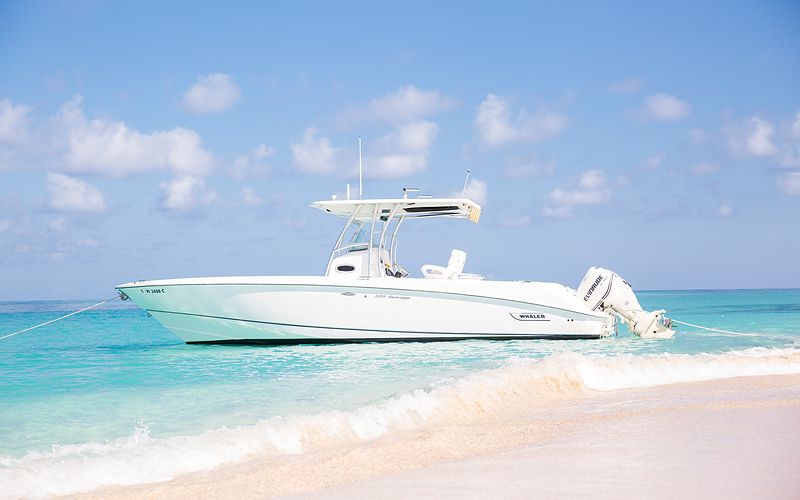 Smooth Recovery private boat charter on turquoise water off a St. Croix beach